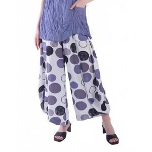 NEW SHANA APPAREL polka dot lantern pants in multi